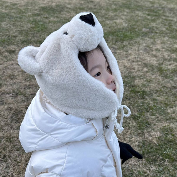 베어베어방한모 아기 유아 아동 겨울 방한 곰돌이 모자